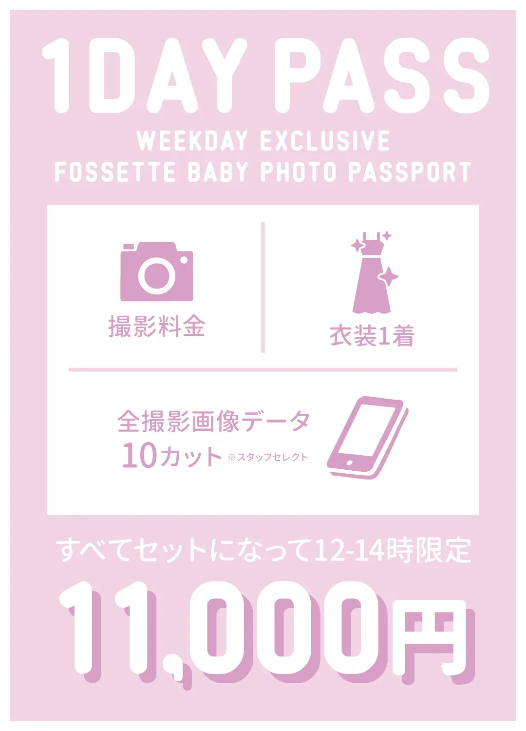 平日限定フォトパスポート1DAYPASS